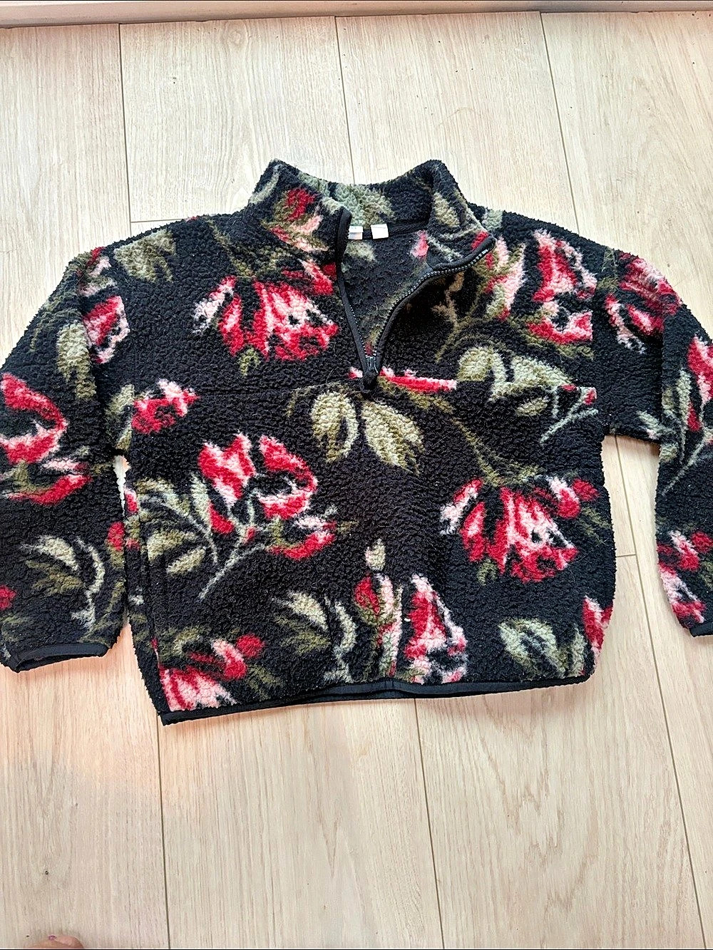 Gap Girls Floral Fleece Jacket Size 10